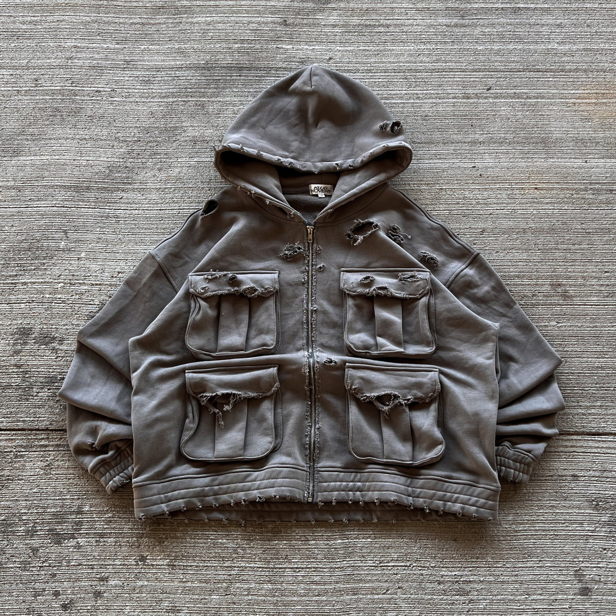 THRASHED UTILITY ZIP